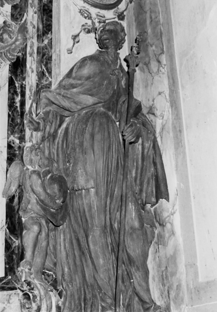 cardinale con angelo (gruppo scultoreo) - ambito abruzzese (seconda metà sec. XVIII)