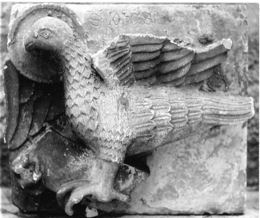 simbolo di San Giovanni Evangelista: aquila (rilievo, coppia) - ambito Italia centrale (sec. XIV)
