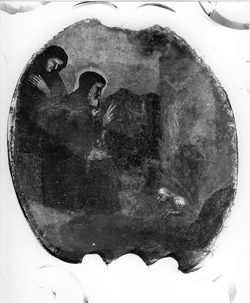 episodio della vita di San Francesco di Paola (dipinto, elemento d'insieme) - ambito Italia centrale (sec. I)