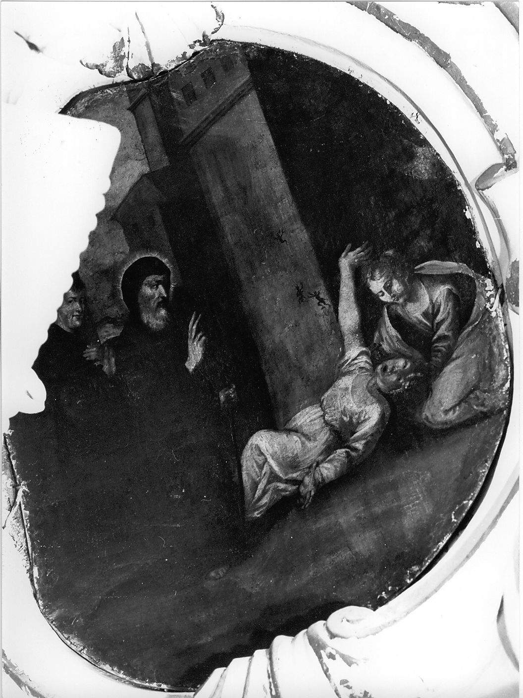 episodio della vita di San Francesco di Paola (dipinto, elemento d'insieme) - ambito Italia centrale (sec. I)