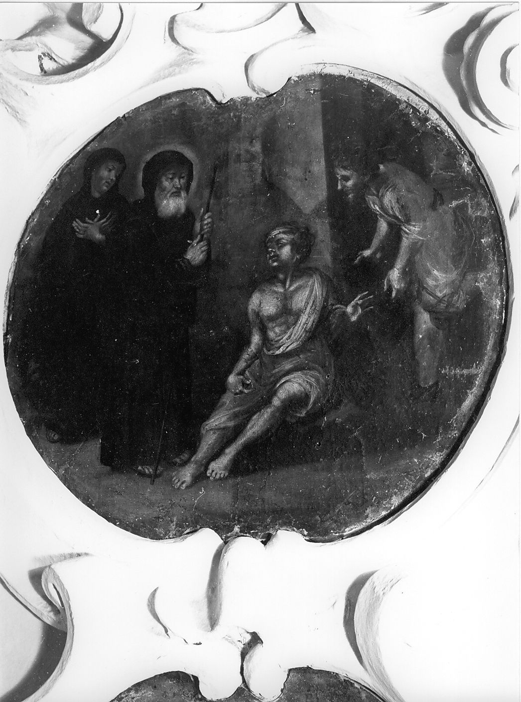 episodio della vita di San Francesco di Paola (dipinto, elemento d'insieme) - ambito Italia centrale (sec. I)