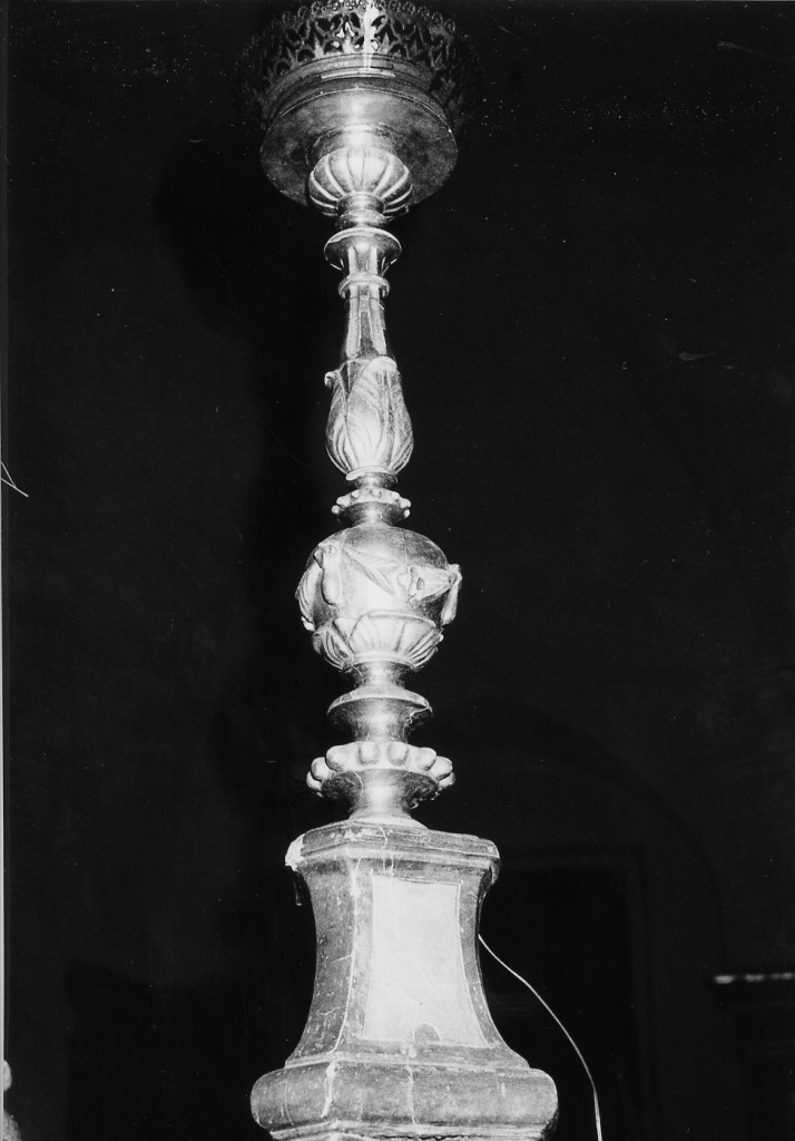 candeliere d'altare, serie - ambito abruzzese (sec. XVIII)