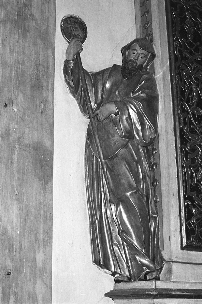 San Francesco di Paola (scultura) di Rizza G (attribuito), Piazzoli Carlo (attribuito) (sec. XVIII)