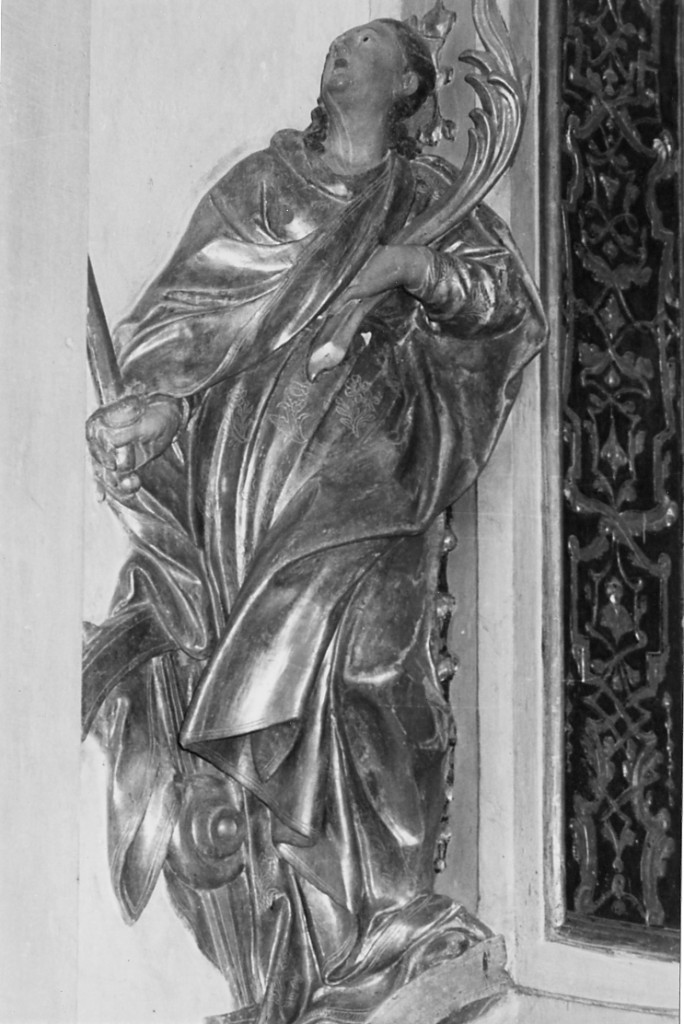 Santa Giustina (scultura) di Rizza G (attribuito), Piazzoli Carlo (attribuito) (sec. XVIII)