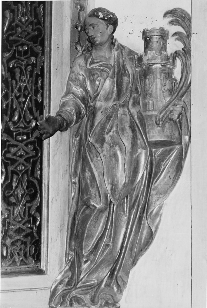 Santa Barbara (scultura) di Rizza G (attribuito), Piazzoli Carlo (attribuito) (sec. XVIII)