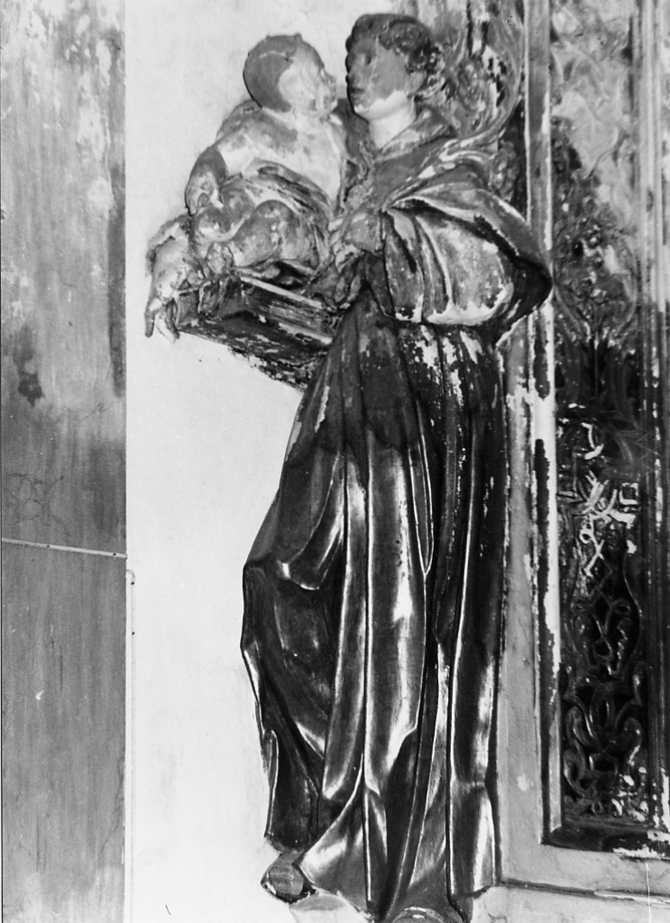 Sant'Antonio da Padova (scultura) di Rizza G (attribuito), Piazzoli Carlo (attribuito) (sec. XVIII)