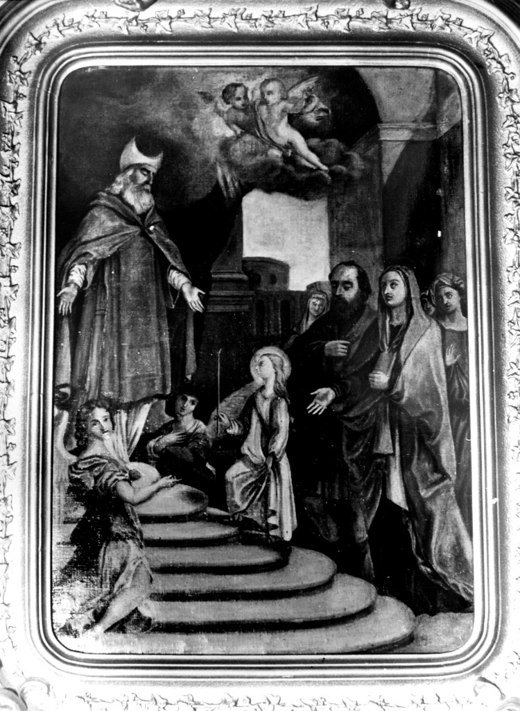 presentazione di Maria Vergine al tempio (dipinto) - ambito Italia centrale (sec. XIX)