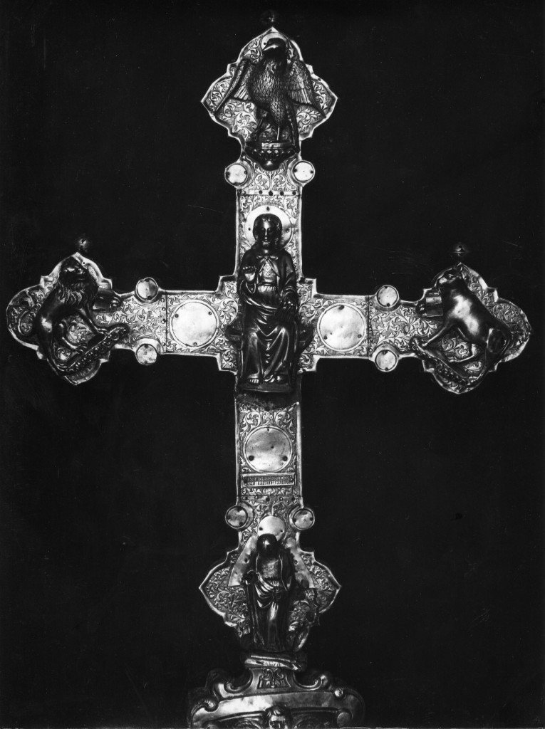 croce processionale, elemento d'insieme di Petruccio di Pelino (attribuito) (sec. XV)