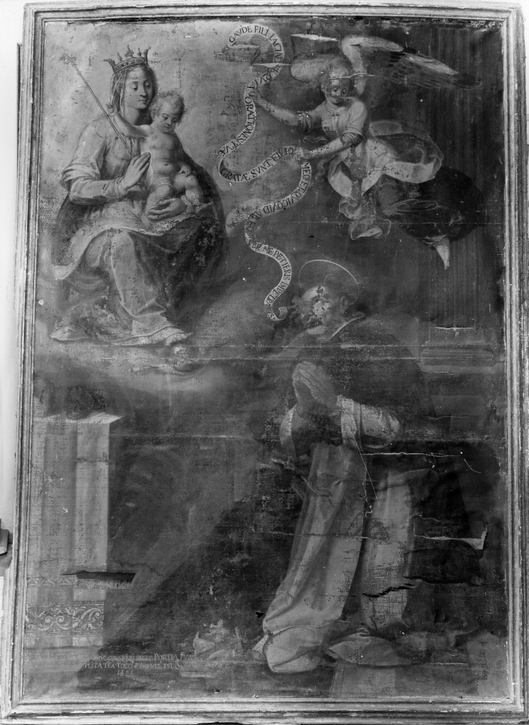 Madonna delle Grazie con San Giacinto (dipinto) - ambito Italia centrale (sec. XVII)