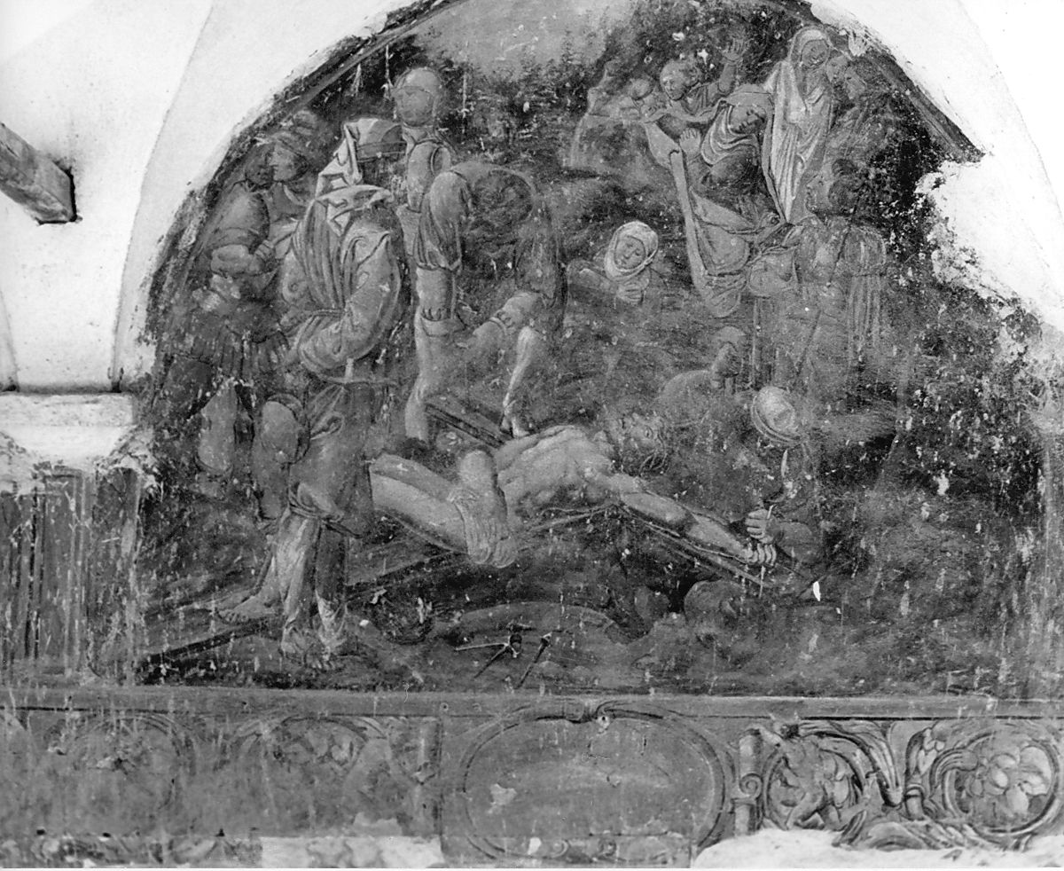 Cristo inchiodato alla croce (dipinto) - ambito abruzzese (seconda metà sec. XVII)