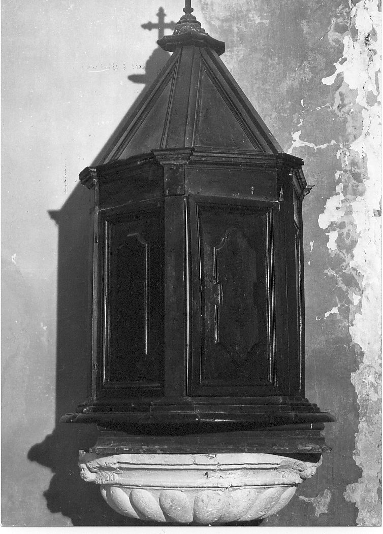 coperchio del fonte battesimale, opera isolata - bottega Italia centrale (sec. XVIII)