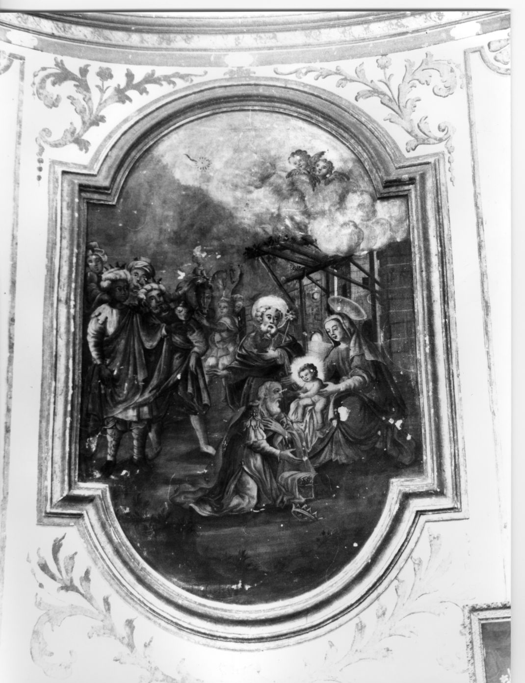 adorazione dei Re Magi (dipinto, opera isolata) di Gallerelli T (sec. XVIII)