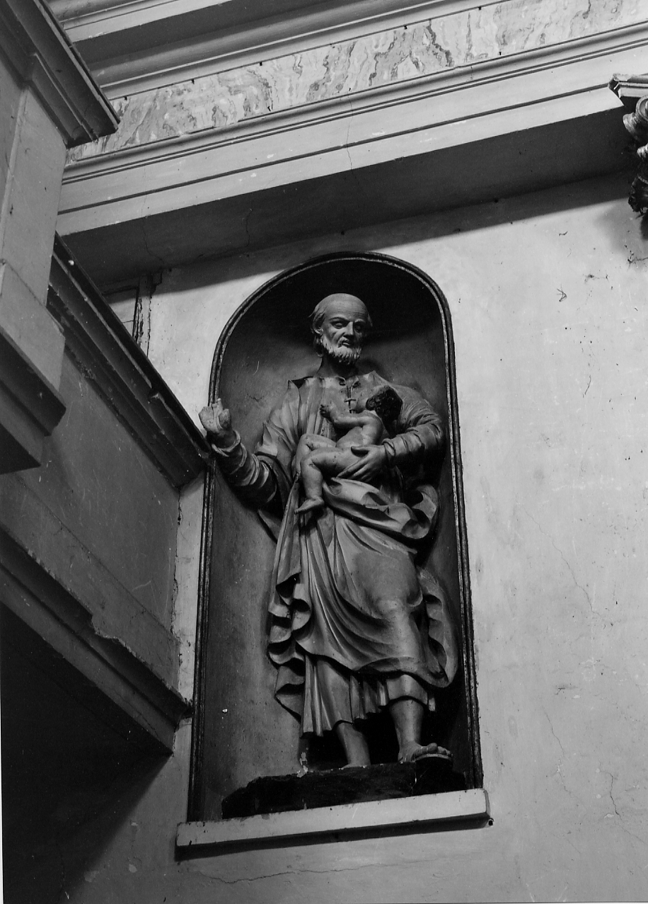 San Giuseppe e Gesù Bambino (scultura, opera isolata) - bottega Italia centrale (sec. XIX)