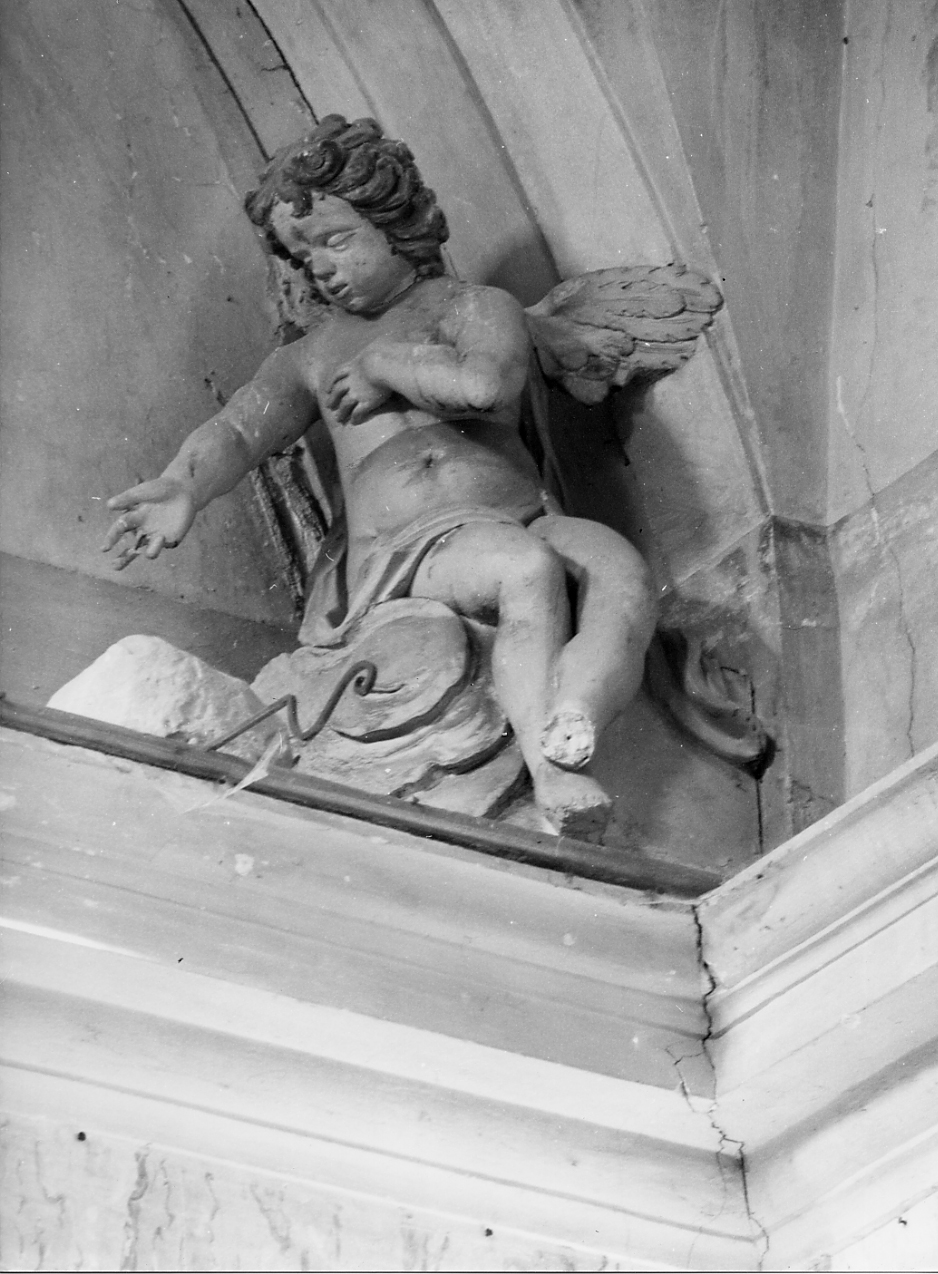 putto alato (scultura, opera isolata) - bottega Italia centrale (sec. XIX)