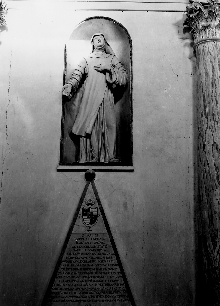 Santa Teresa d'Avila (scultura, opera isolata) - bottega Italia centrale (sec. XIX)