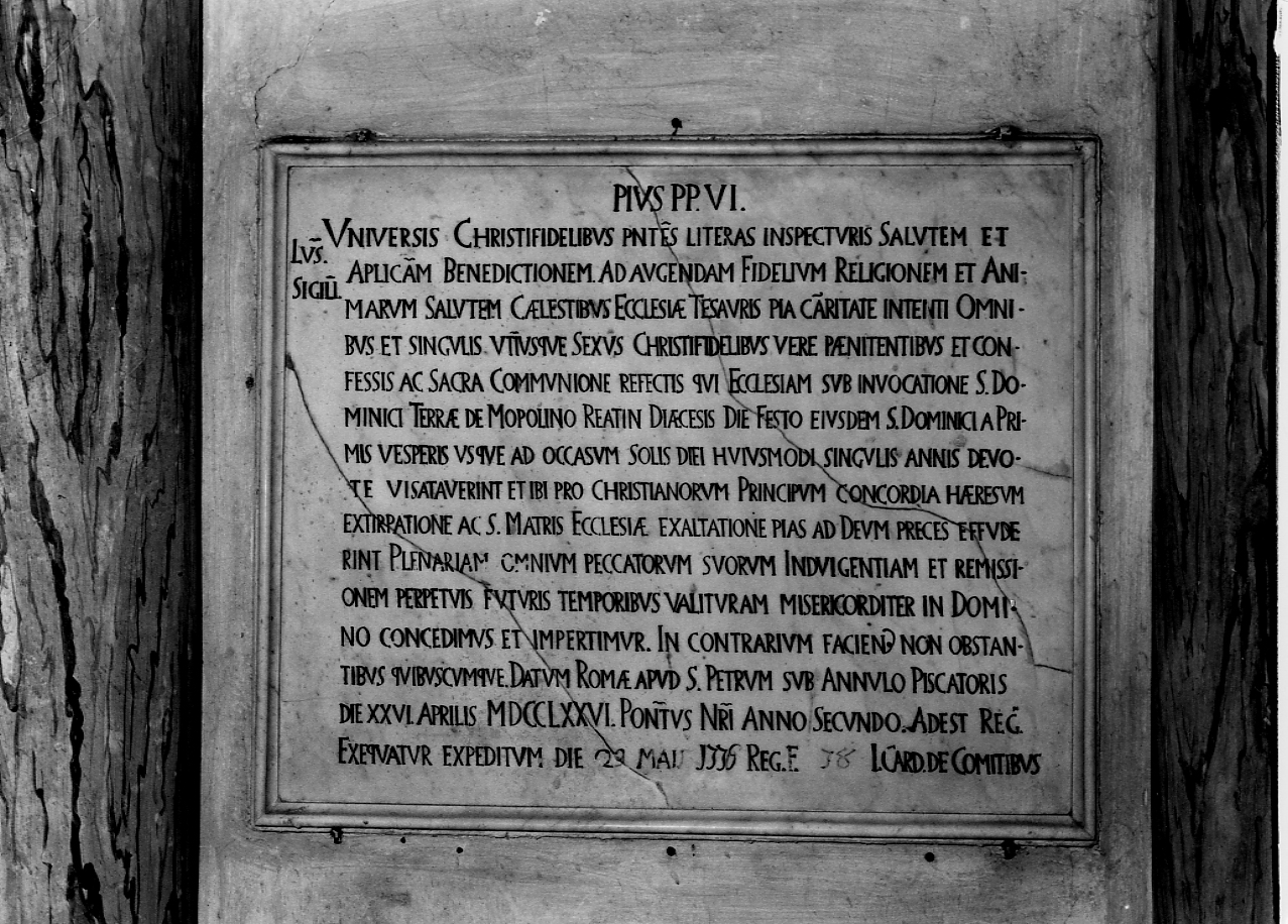 targa devozionale, opera isolata - bottega Italia centrale (sec. XVIII)