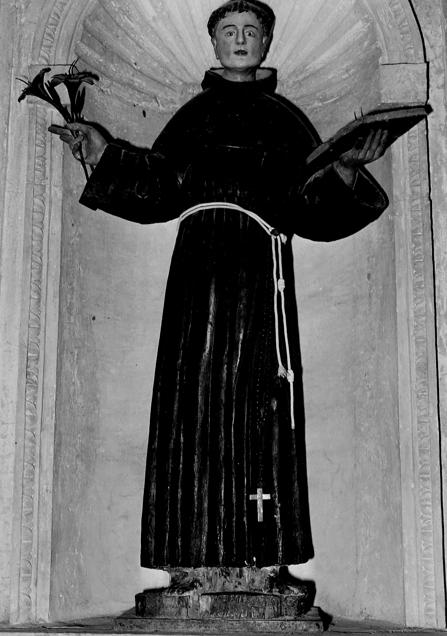 Sant'Antonio da Padova, Sant'Antonio da Padova (statua, opera isolata) - bottega Italia centrale (sec. XVII)