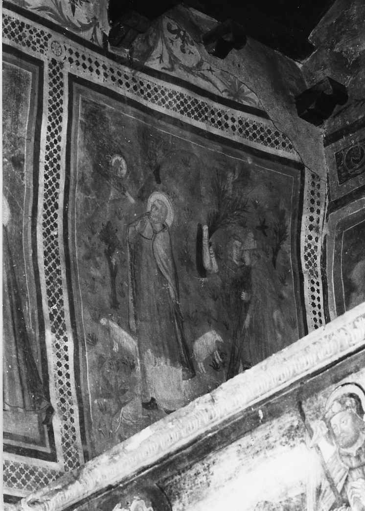 San Gioacchino tra i pastori, San Gioacchino tra i pastori nel deserto (dipinto, elemento d'insieme) di Maestro di Fossa (attribuito) (sec. XIV)