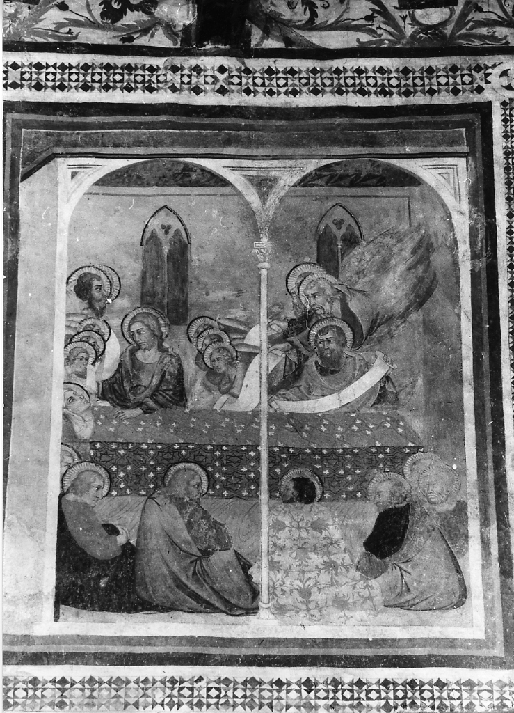 transito della Madonna, transito della Madonna (dipinto, elemento d'insieme) di Maestro di Fossa (attribuito) (sec. XIV)