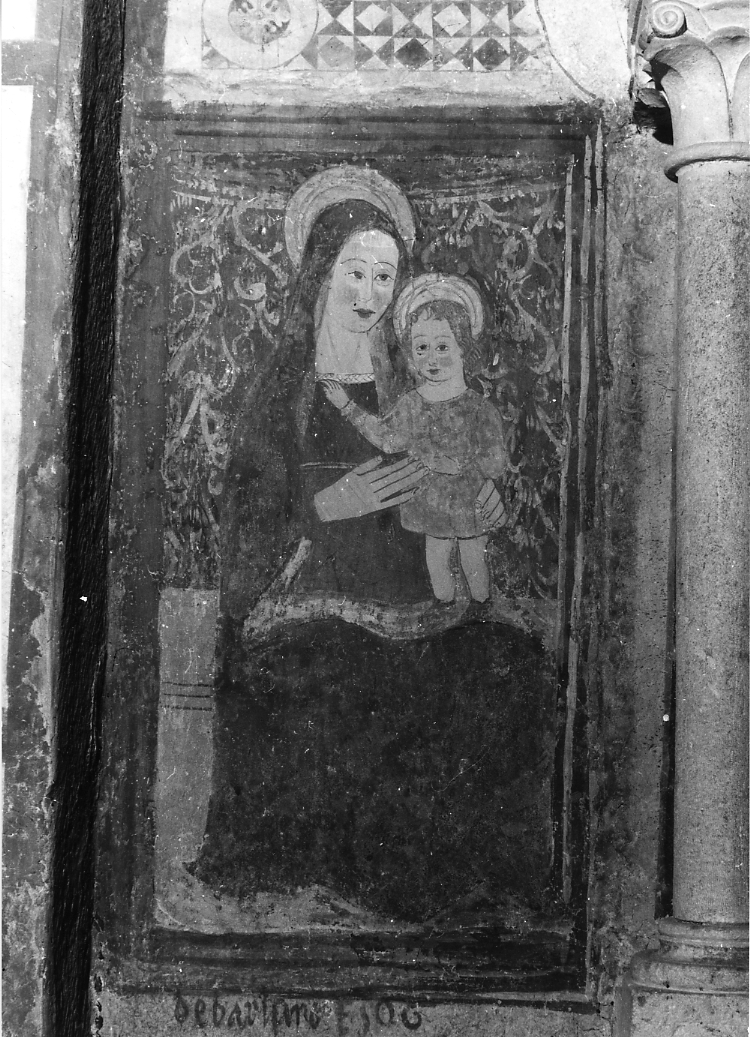 Madonna con Bambino in trono, Madonna con Bambino in trono (dipinto, opera isolata) di Sebastiano di Cola da Cosentino (attribuito) (sec. XVI)