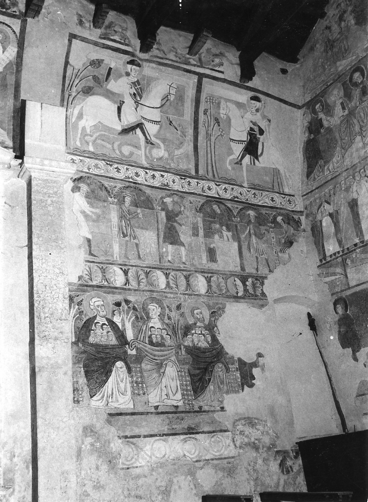 I tre patriarchi, tre patriarchi: Abramo, Isacco e Giacobbe (dipinto, opera isolata) di Maestro della Genesi (bottega) (sec. XIII)