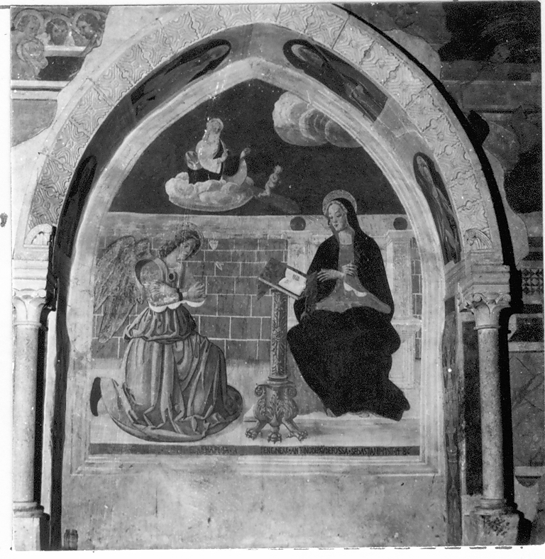 L'Annunciazione, Annunciazione (dipinto, opera isolata) di Sebastiano di Cola da Cosentino (attribuito) (sec. XV)