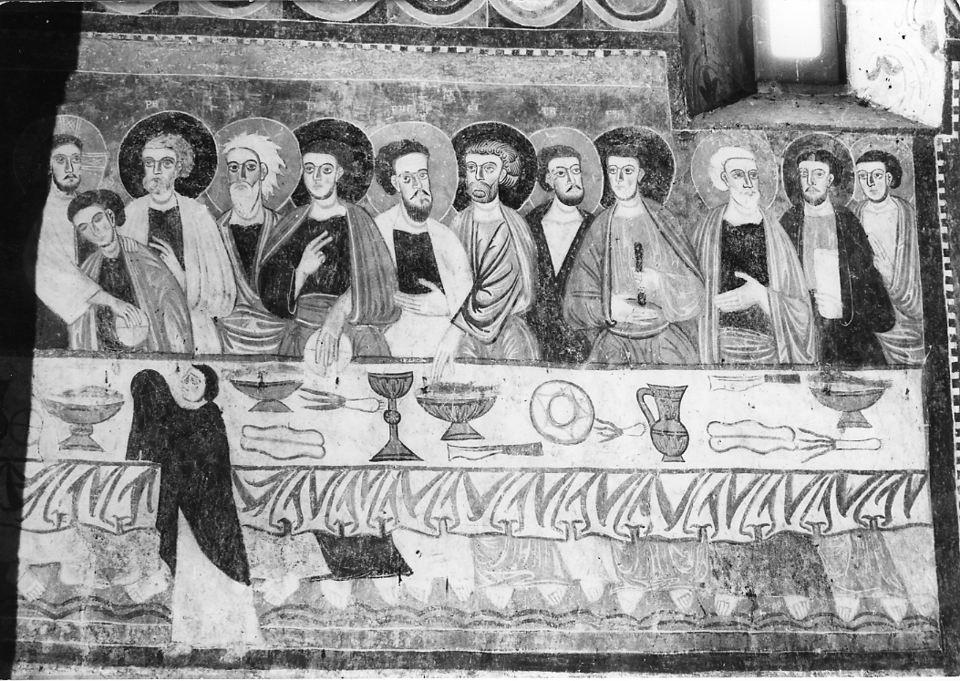 L'ultima cena, ultima cena (dipinto, elemento d'insieme) di Maestro della Genesi (bottega) (sec. XIII)