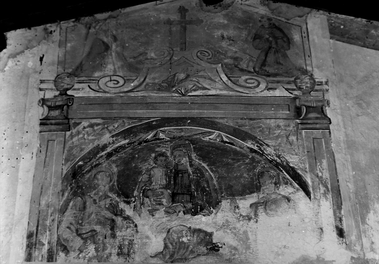 Madonna con Bambino e Santi; Adorazione della Croce; Dio Padre, Madonna con Bambino e Santi (dipinto, opera isolata) - ambito Italia centrale (sec. XVII)