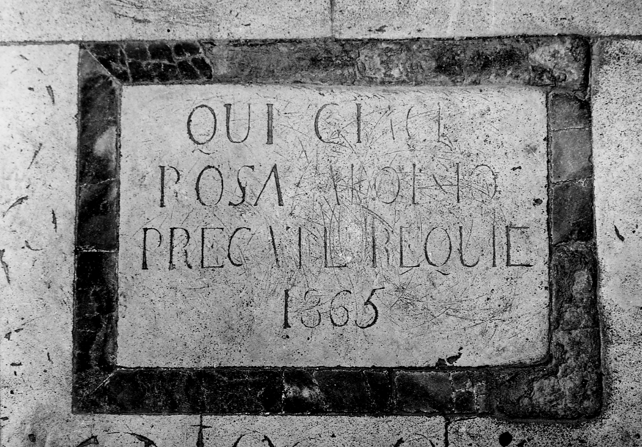 lastra tombale, opera isolata - bottega Italia centrale (sec. XIX)