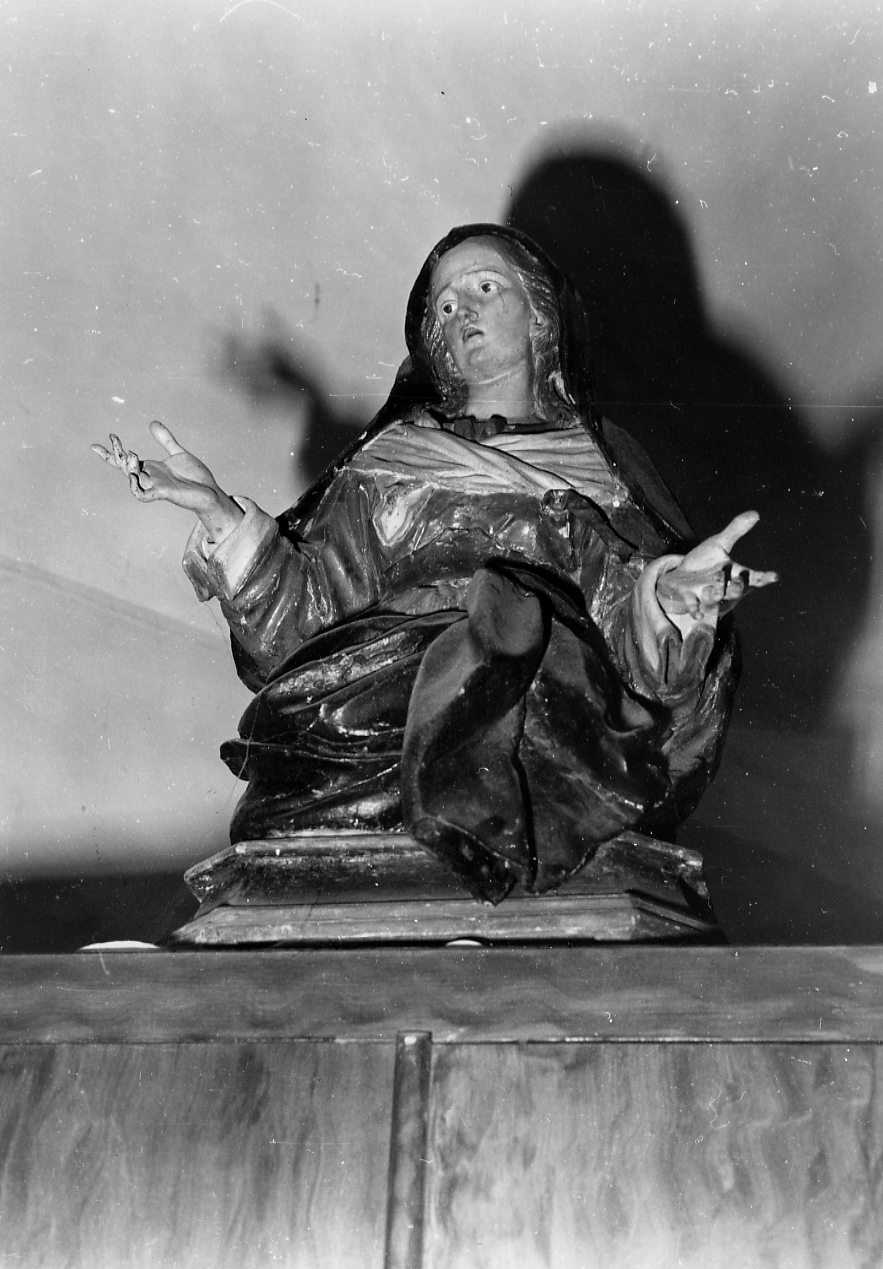 Madonna annunciata, Madonna annunciata (scultura, opera isolata) - bottega Italia centrale (sec. XIX)