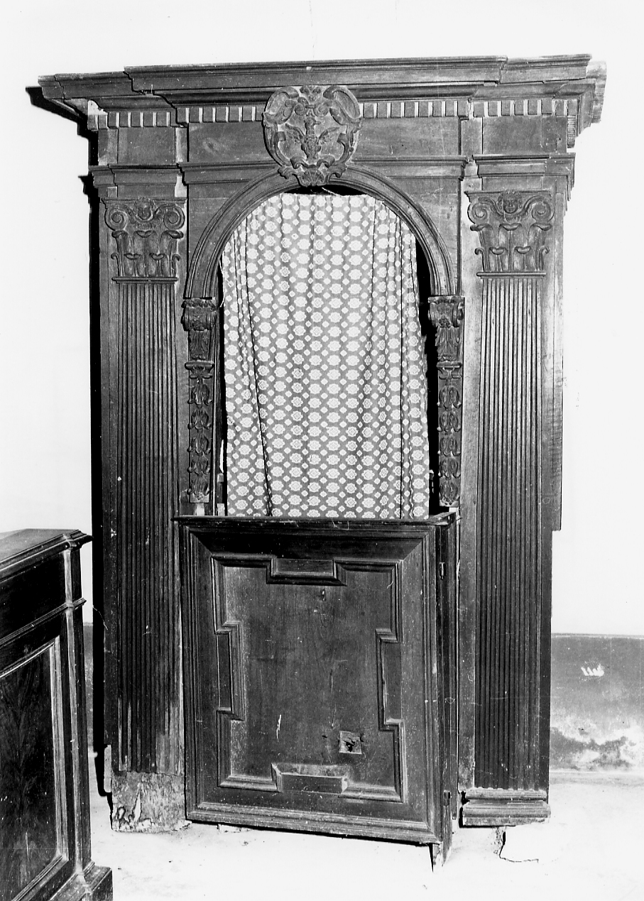 confessionale, opera isolata - bottega Italia centrale (sec. XVII)