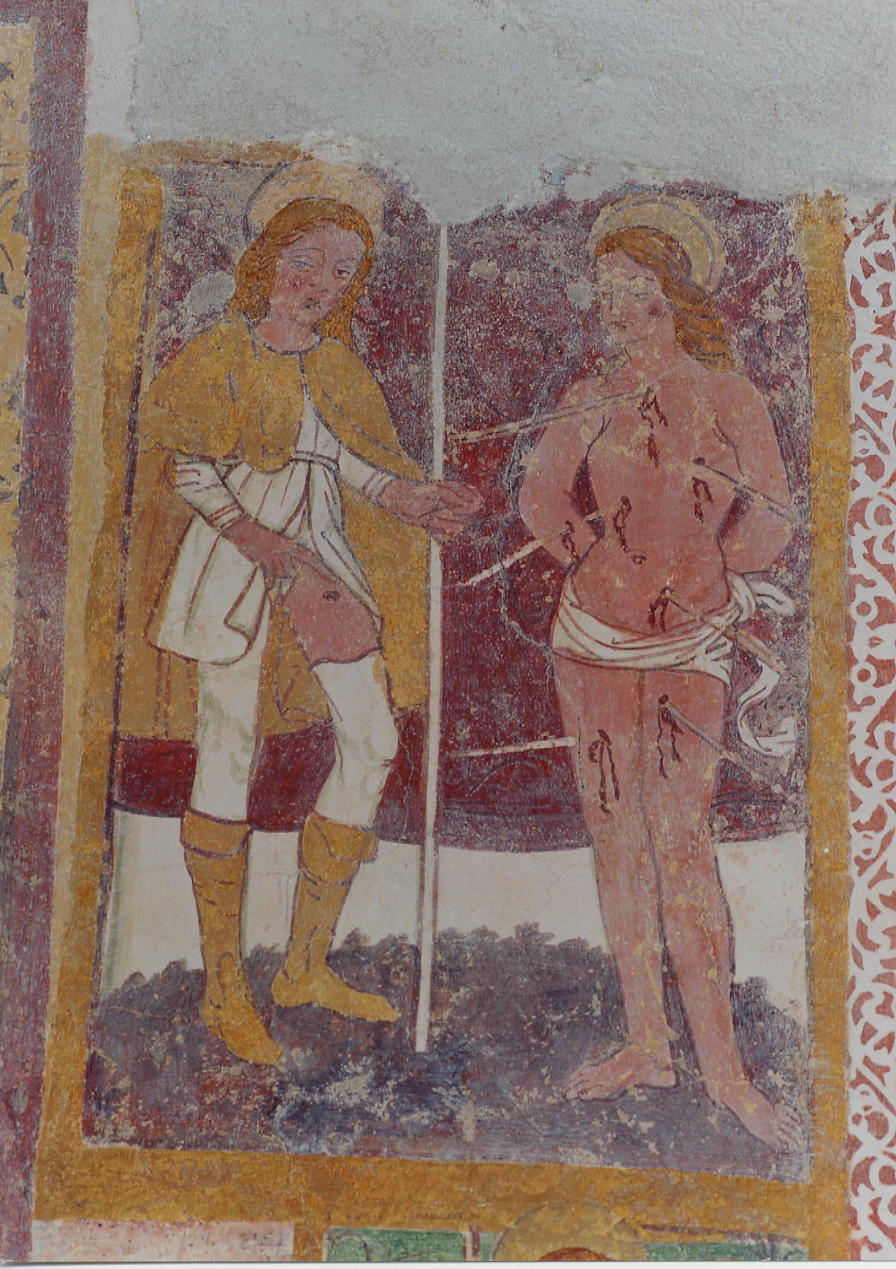 San Rocco e San Sebastiano, San Rocco e San Sebastiano (dipinto, opera isolata) - ambito Italia centrale (sec. XVI)