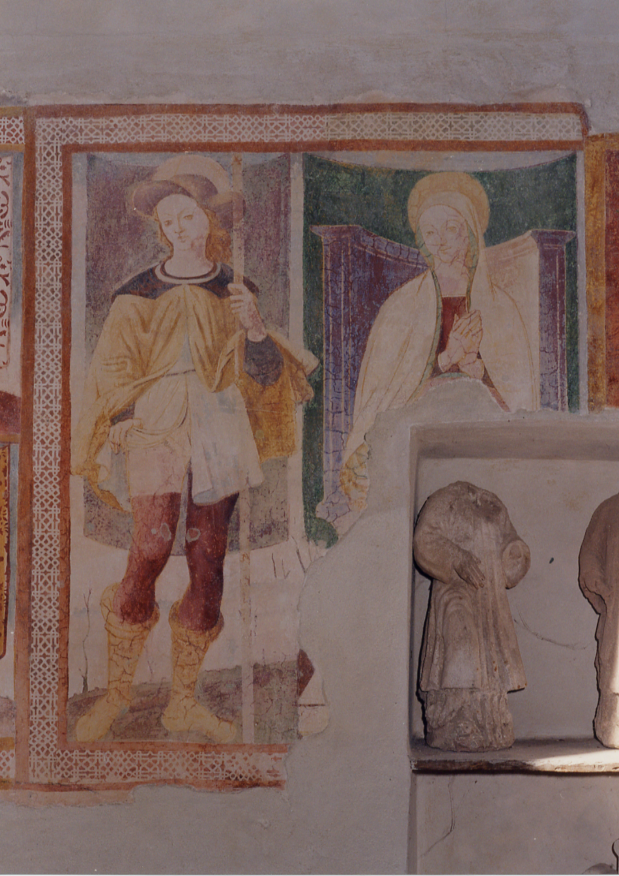 Madonna in trono e San Rocco, Madonna in trono e San Rocco (dipinto, opera isolata) - ambito Italia centrale (sec. XVI)