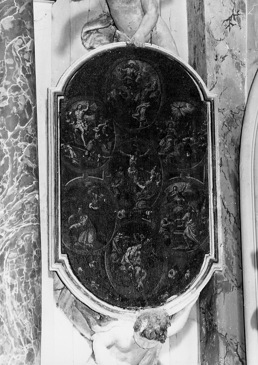 misteri del rosario (dipinto, opera isolata) di Bugni Pietro (attribuito) (sec. XVIII)