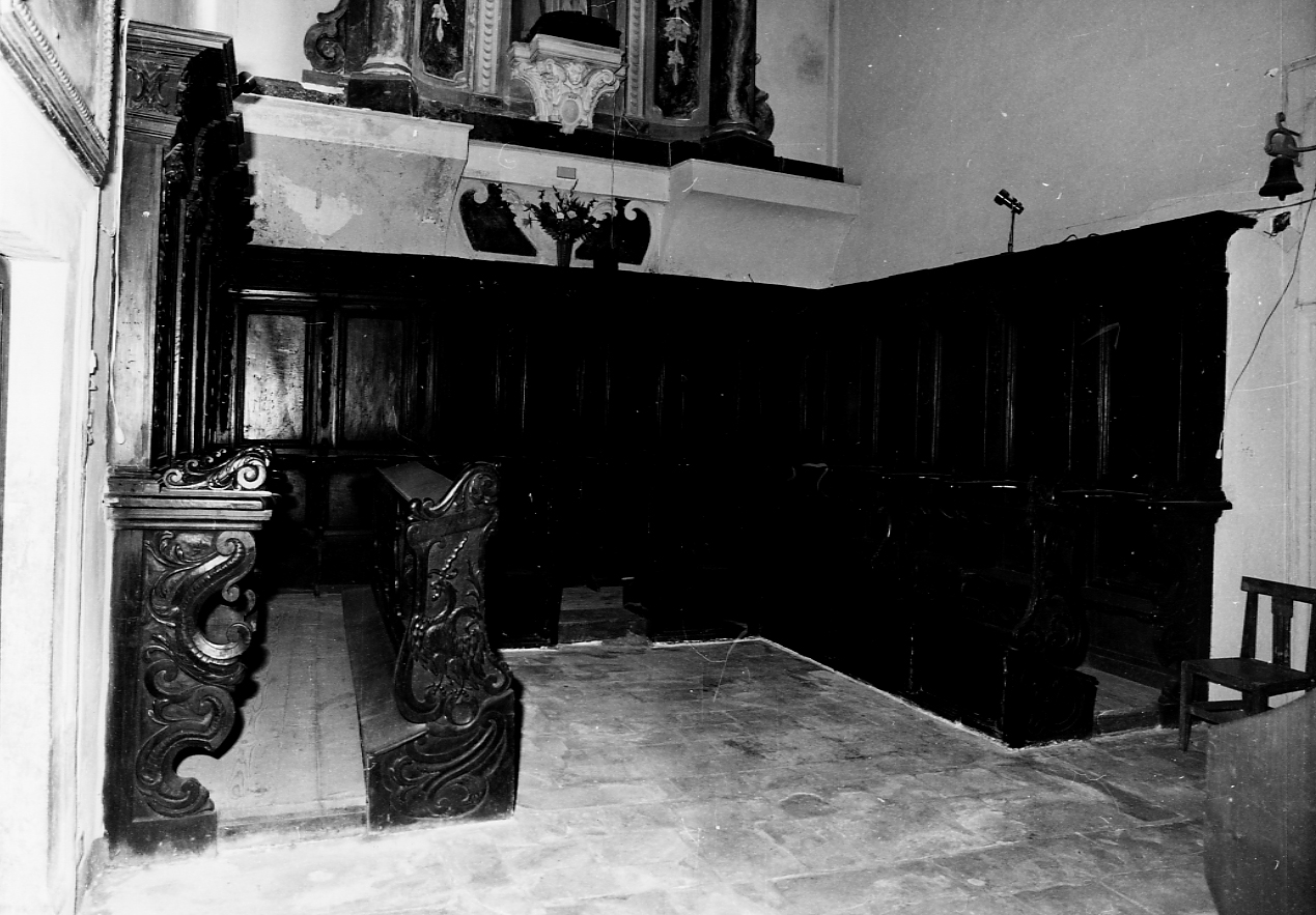 stalli del coro, opera isolata - bottega abruzzese (sec. XVII, sec. XVIII)