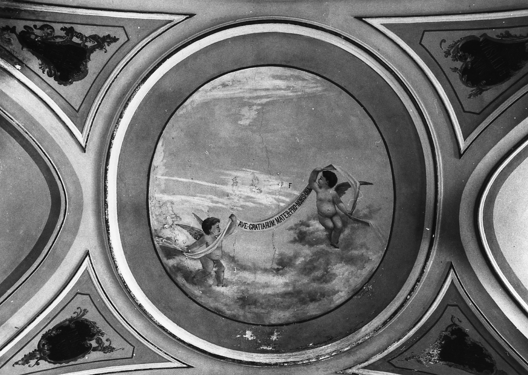 angeli reggicartiglio (dipinto, opera isolata) - ambito Italia centrale (sec. XIX)