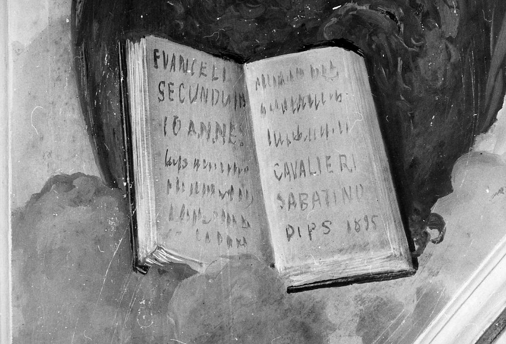 simbolo di San Giovanni Evangelista: aquila (dipinto, complesso decorativo) di Cavalieri Sabatino (attribuito) (sec. XIX)