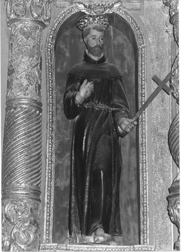 San Francesco d'Assisi, San Francesco d'Assisi (scultura, elemento d'insieme) di Giovanni Bernardo di Alessandro (attribuito) (sec. XVII)