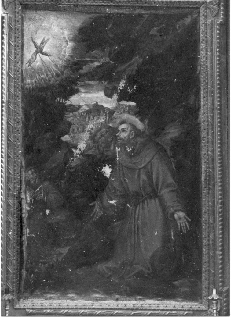 San Francesco d'Assisi riceve le stimmate, San Francesco d'Assisi riceve le stimmate (dipinto, opera isolata) - ambito Italia centrale (sec. XVII)