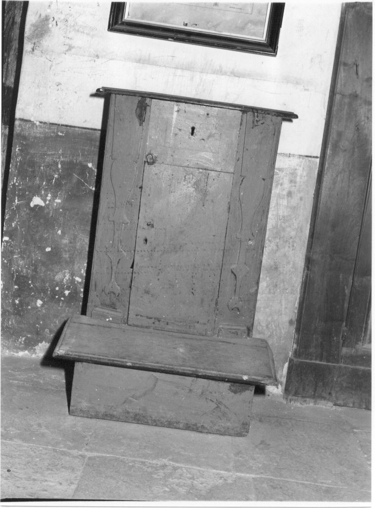 inginocchiatoio, opera isolata - bottega Italia centrale (sec. XIX)