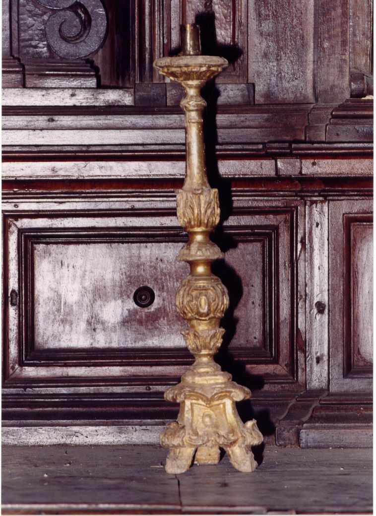 candeliere, opera isolata - bottega Italia centrale (sec. XVII)