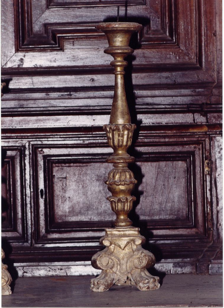 candeliere, opera isolata - bottega Italia centrale (sec. XVII)