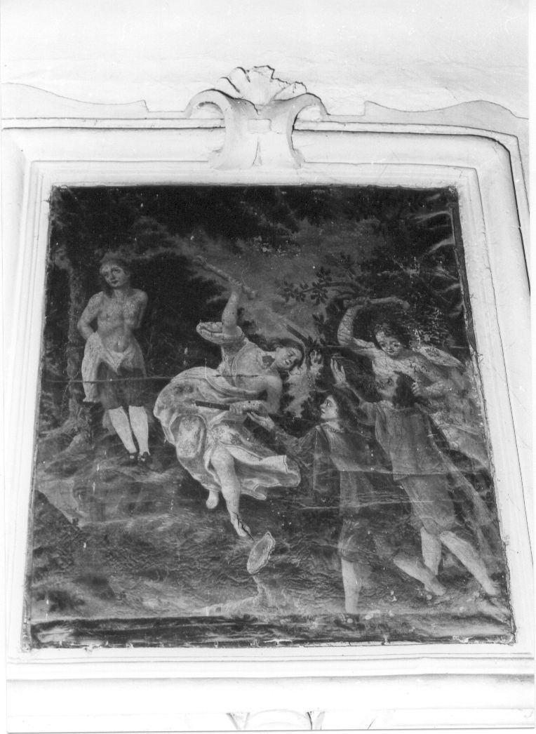 angeli e peccatori (dipinto) di Chiola Pietro Felice (sec. XVIII)