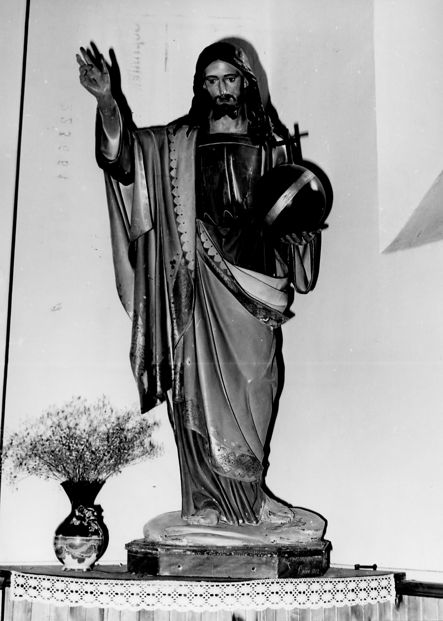 CRISTO SALVATORE BENEDICENTE (statua) di Malecore Giuseppe (sec. XX)