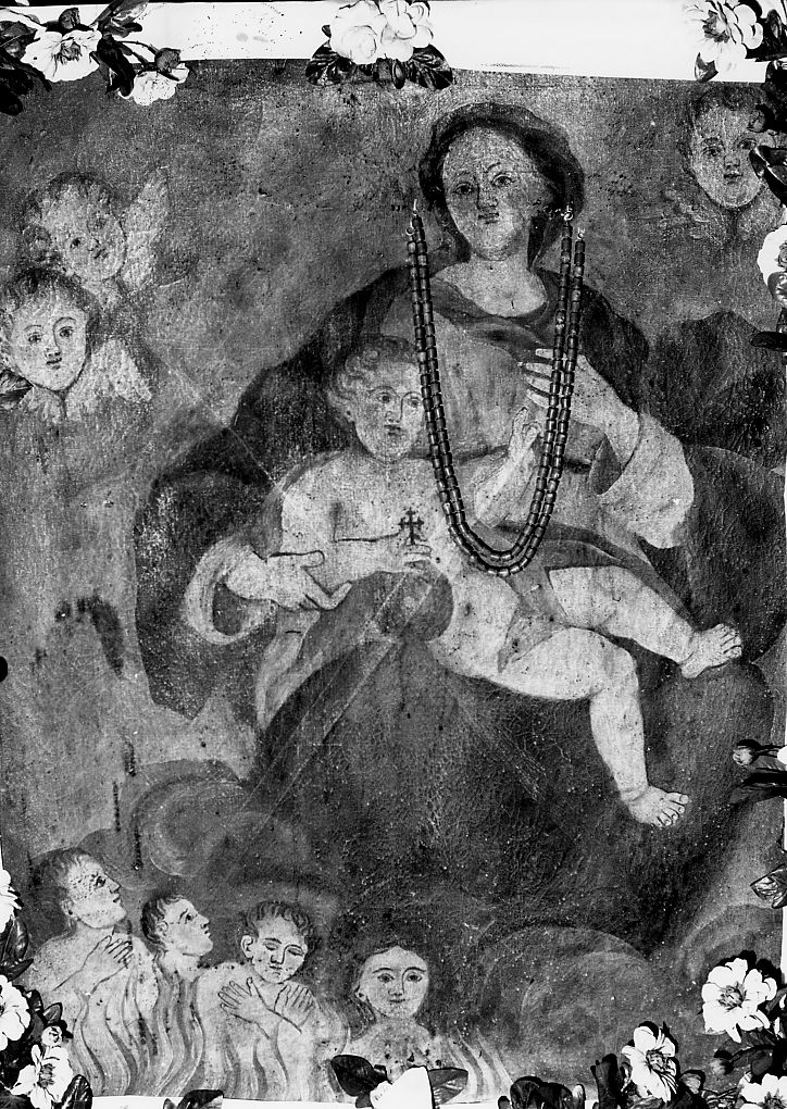 Madonna che intercede per le anime del purgatorio (dipinto) - ambito Italia centrale (sec. XIX)