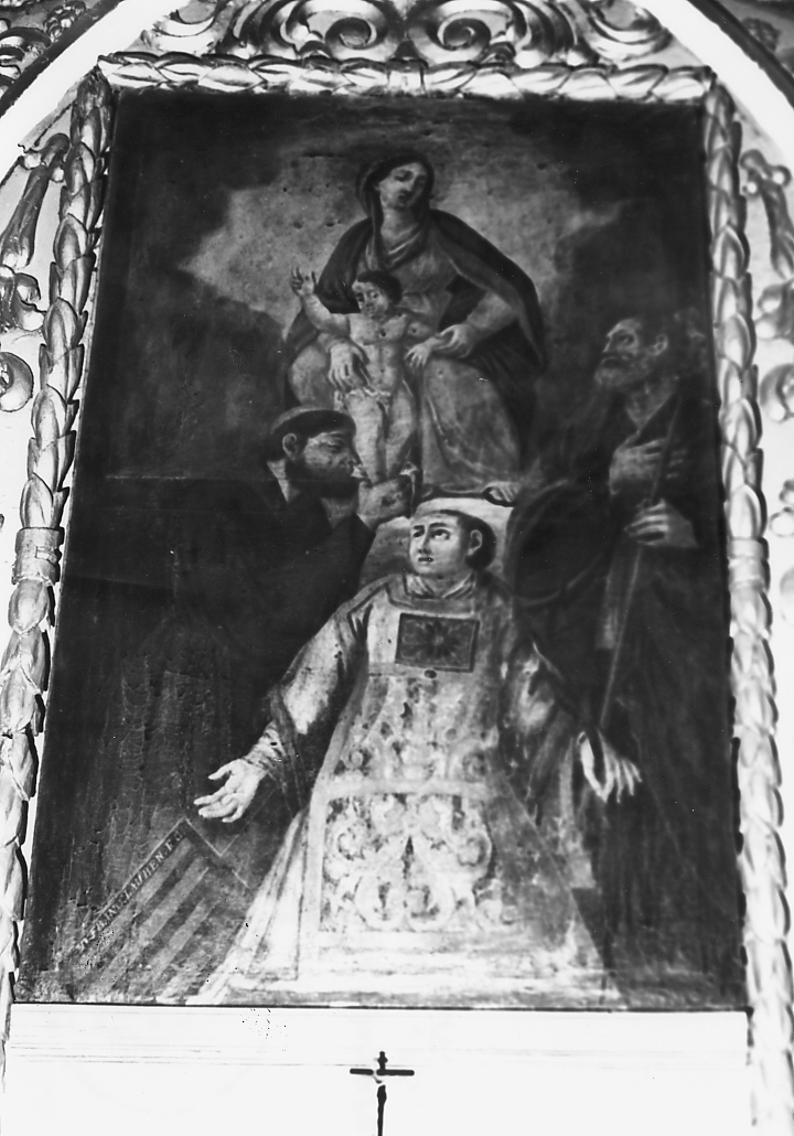 MADONNA CON BAMBINO, SAN LORENZO, SAN FRANCESCO E SAN GIUSEPPE (pala d'altare, opera isolata) - ambito Italia centrale (seconda metà sec. XVIII)