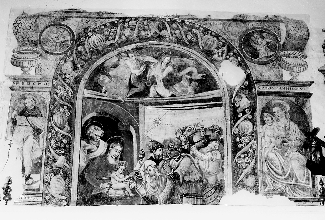 ADORAZIONE DEI MAGI (dipinto, opera isolata) - ambito Italia centrale (ultimo quarto sec. XVI)