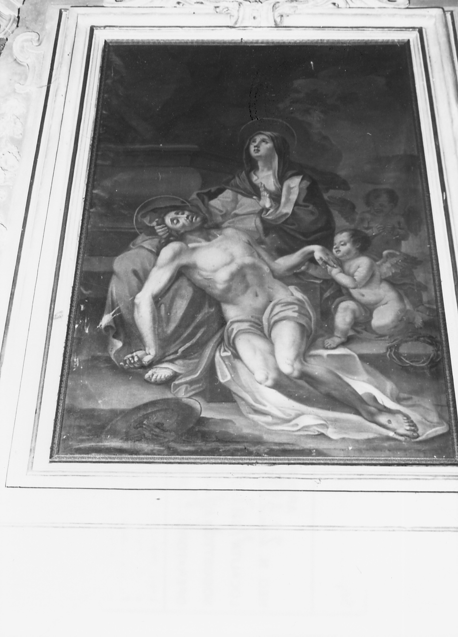 PIETA', compianto su Cristo morto (dipinto) - ambito Italia centrale (seconda metà sec. XVII)