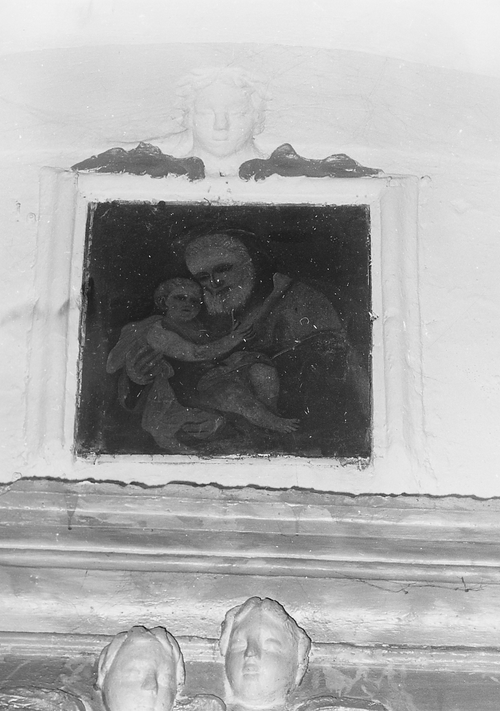 SANTO CON BAMBINO (dipinto) - ambito Italia centrale (sec. XVII)