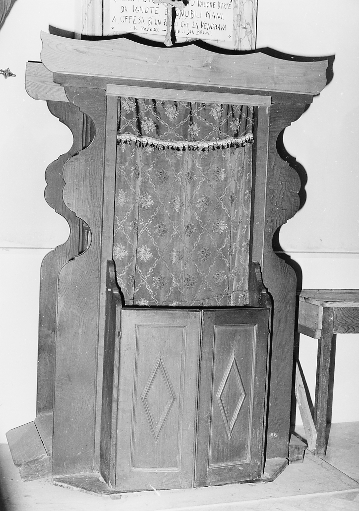 confessionale, opera isolata - ambito Italia centrale (sec. XIX)